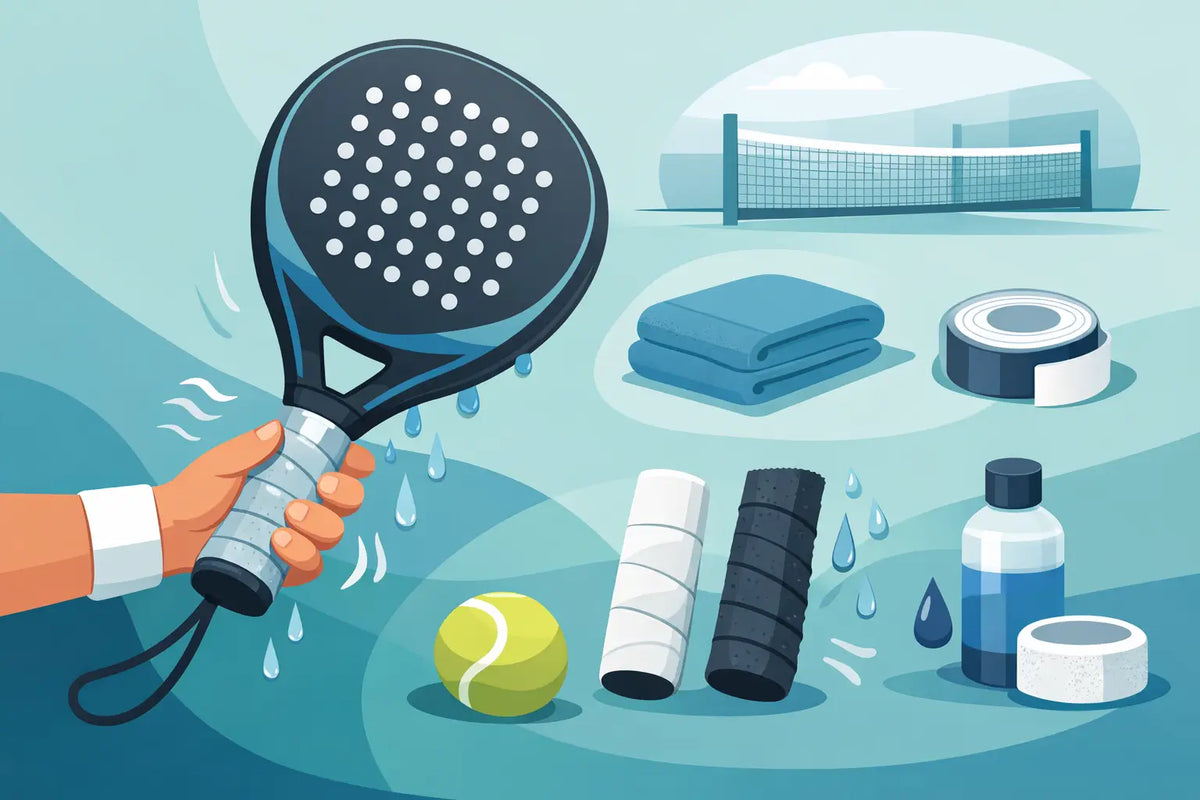 Hoe voorkom je een glad handvat bij padel?