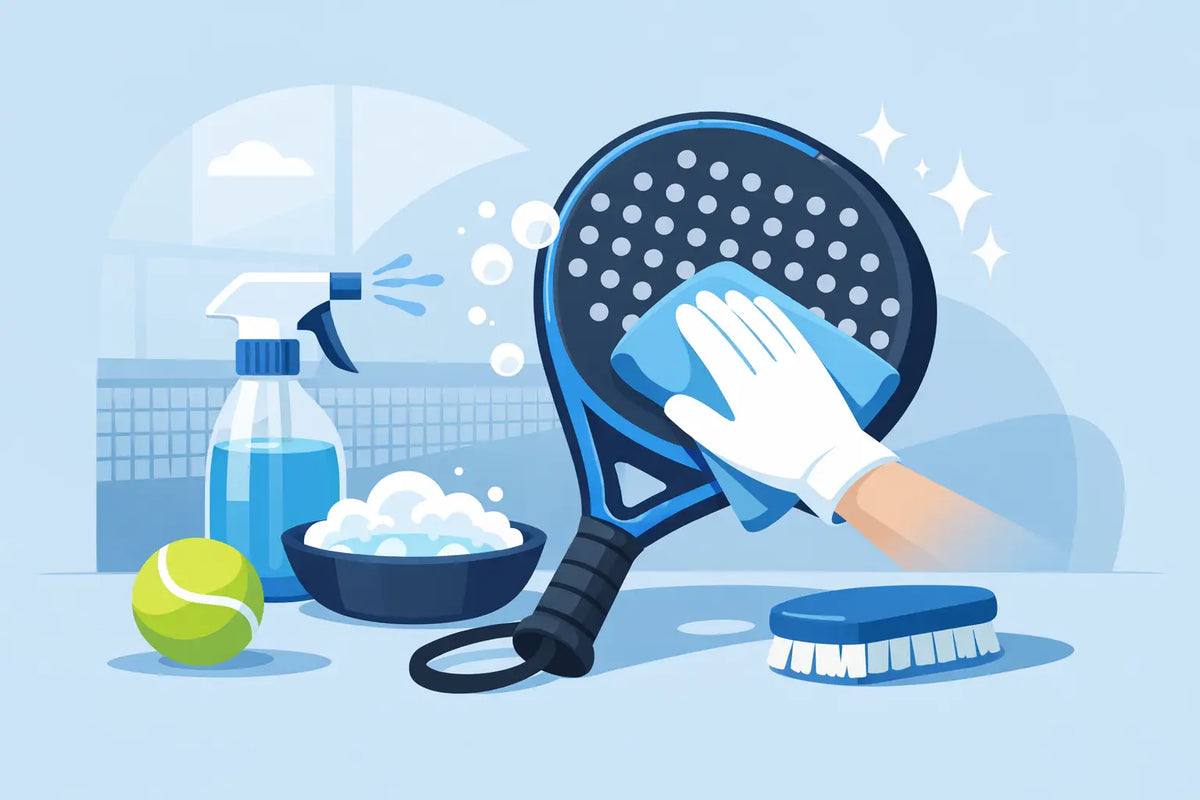 Hoe maak je je padelracket schoon zonder schade?