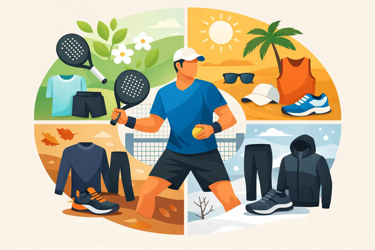 Beste padelkleding voor heren voor elk seizoen