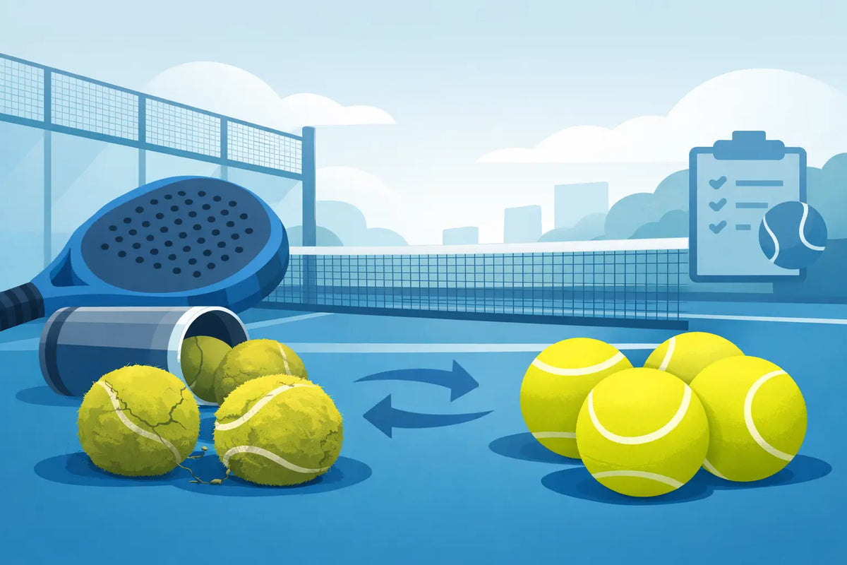 Wanneer padelballen vervangen nodig is