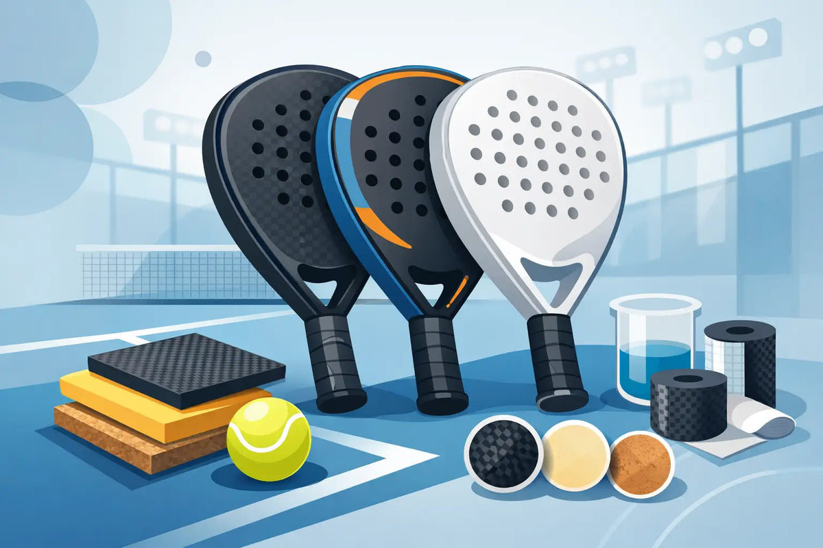 Padelracket materiaal uitgelegd in 10 minuten