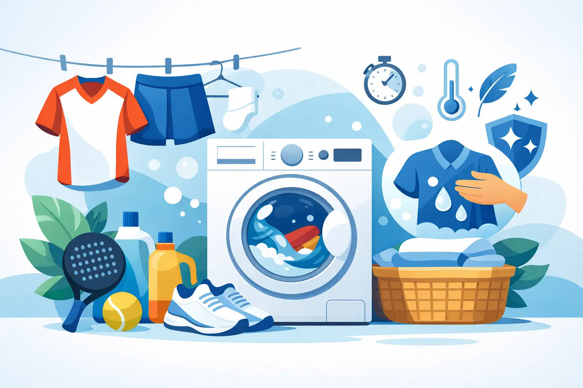 Padel kleding wassen zonder slijtage in 7 stappen