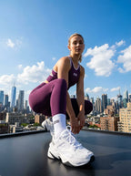 Pink athletic sneakers